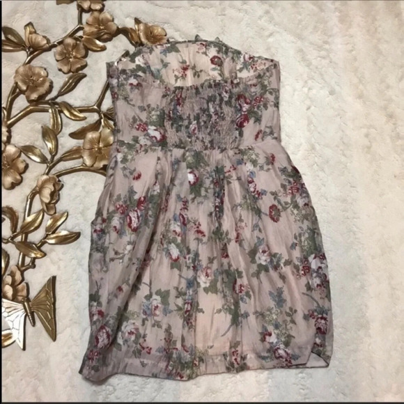 Strapless Floral Dress Size M Style 3380HAU - Picture 8 of 10